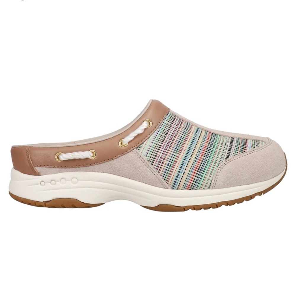 Easy Spirit Womens Travelport Striped Mules Nautical Slip On Clog Sneakers NWOT - Picture 2 of 16
